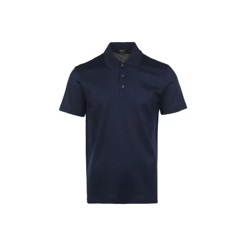 FANSIZHE SS23 Поло Мужское Темно-синий