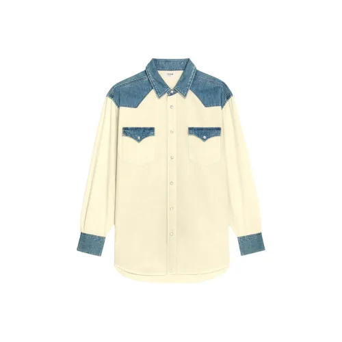 CELINE Washed Men's Shirts CELINE Вымытые Мужские Рубашки