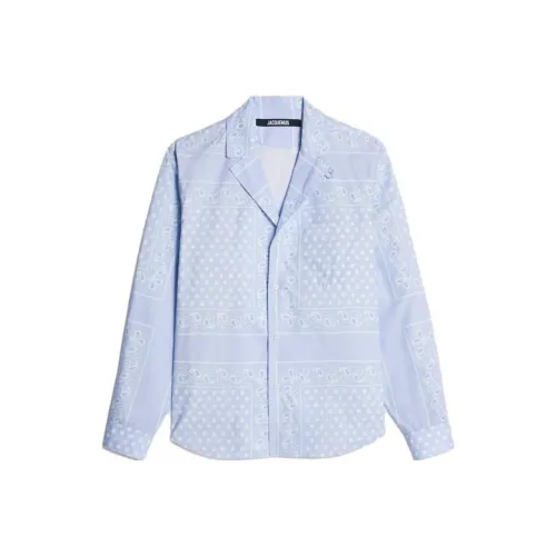 Jacquemus Мужские Синие Рубашки