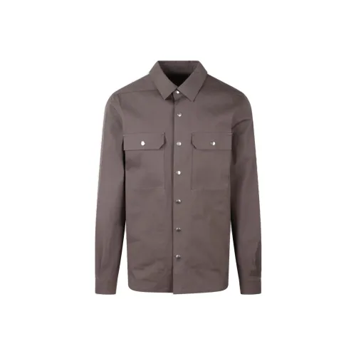 RICK OWENS совместный бренд RO Рубашка Мужская Кофейного цвета