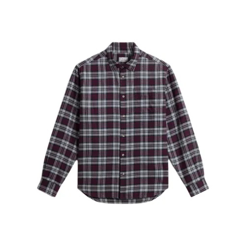 WOOLRICH Мужские рубашки в сером клетчатом принте