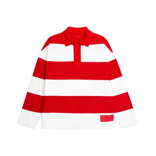 AMIPARIS 520 Capsule Series Красный и Белые полосы Унисекс Поло