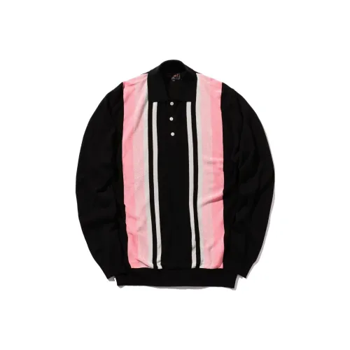 BEAMS совместный бренд Розовая мужская поло рубашка