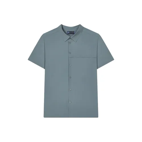 FILA SS24 Рубашка Мужская Зеленая Змея Зеленая