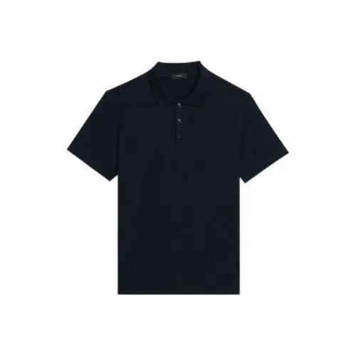 THEORY Темно-синяя мужская поло рубашка