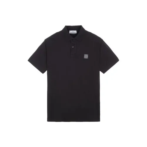STONE ISLAND Мужская черная поло