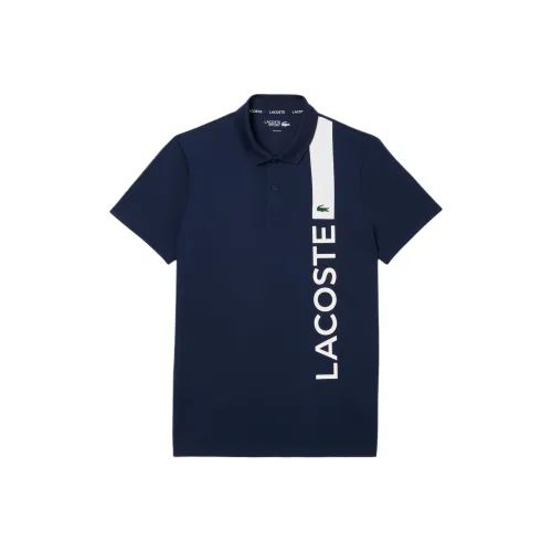LACOSTE Поло Мужское Морской Синий Белый