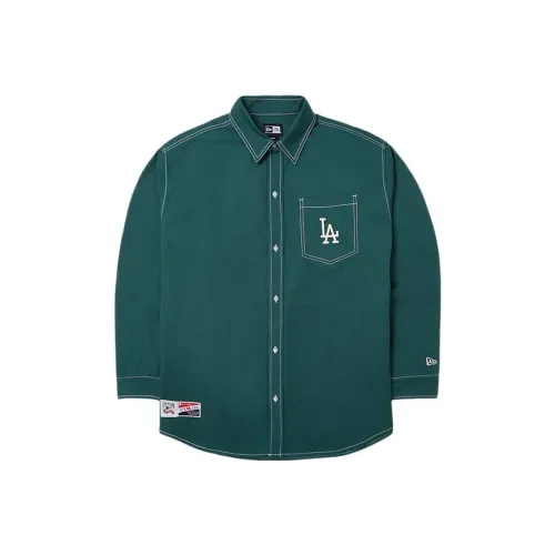 New Era x MLB Base Logo SS24 Vintage CLUB Collection Los Angeles Dodgers рубашка унисекс зеленый