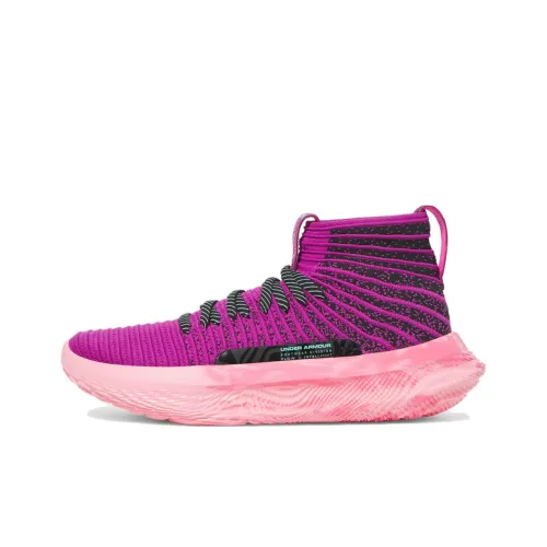 Under Armour FUTR X ELITE Slip-resistant Abrasion-resistant High-top Basketball Shoes Unisex Black Purple