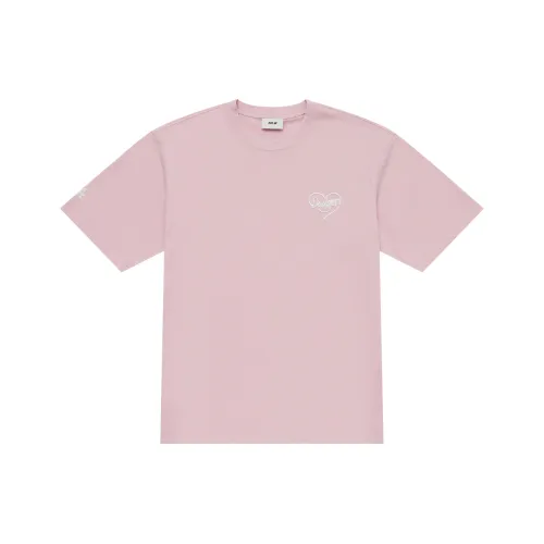 MLB Los Angeles Dodgers Сердце SS25 T-рубашка Унисекс Фотиния Серый Розовый