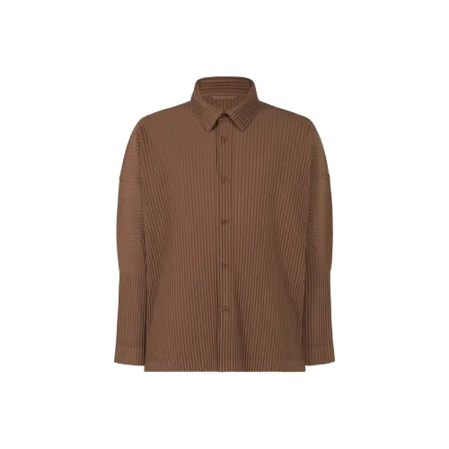 Homme Plissé Issey Miyake FW24 Рубашка Мужская Умбра