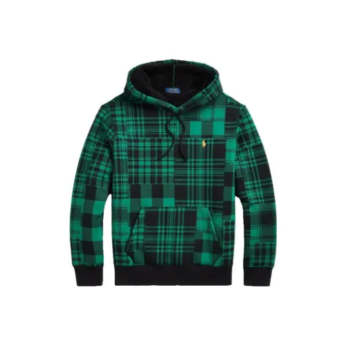 Polo Ralph Lauren Клетка PILE Флис Толстовка Толстовка Мужской Зеленый
