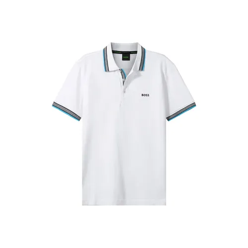 HUGO BOSS Короткий рукав Polo Мужской Bright White