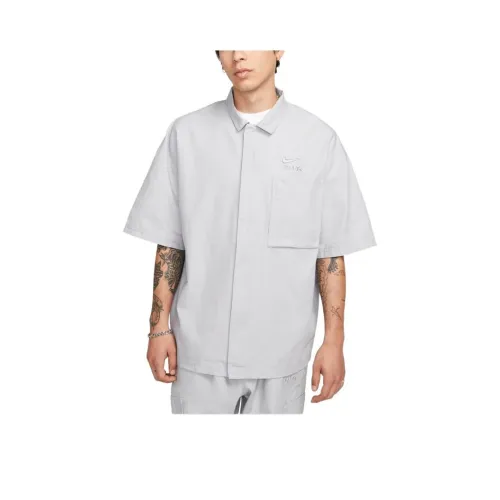 nike SportswearAir Ткани вязаные Over Рубашка Топ Рубашка Мужская Волчий серый