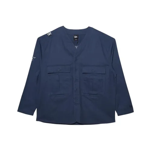 New Era Синий Унисекс Рубашки