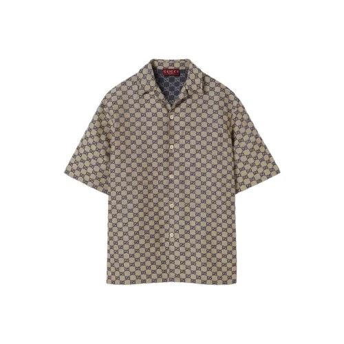 GUCCI Lido Бежевые Мужские Рубашки