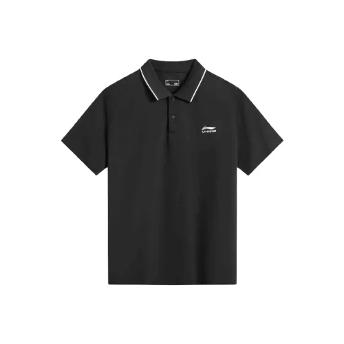 LINING Sports Life Collection Черное Унисекс Поло