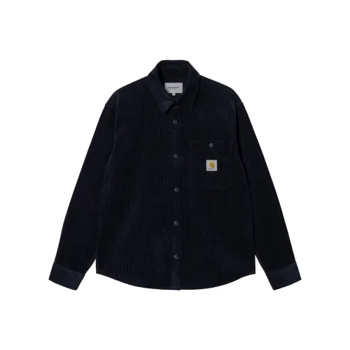 Carhartt WIP Blue Men's Shirts Кархарт WIP Синий Мужские Рубашки