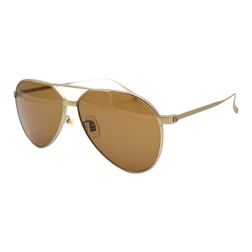 Dunhill Титан Aviator Солнцезащитные очки Мужские Матовые Золотые