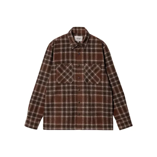 Carhartt WIP Red Men's Shirts Кархарт WIP Красные Мужские Рубашки