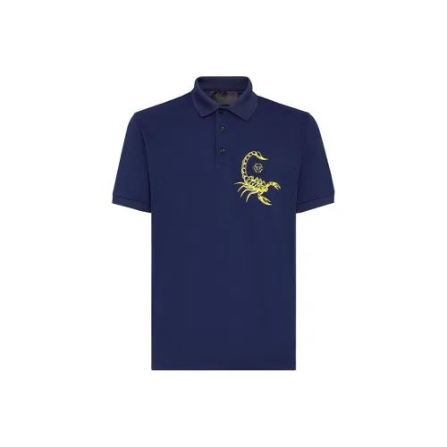 PHILIPP PLEIN Поло Мужское Синее