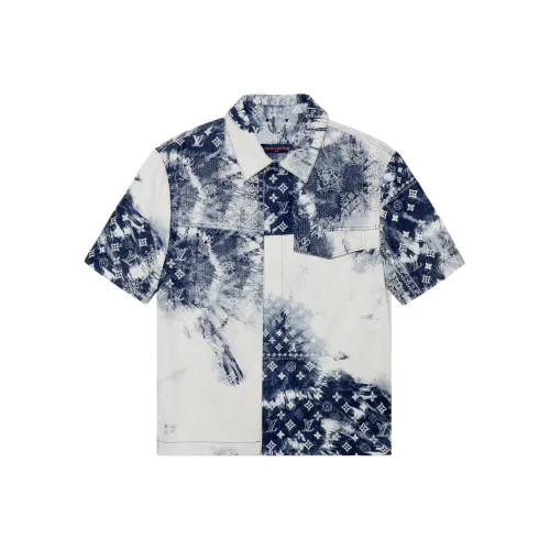 LOUIS VUITTON Рубашка Мужская Темно-синяя