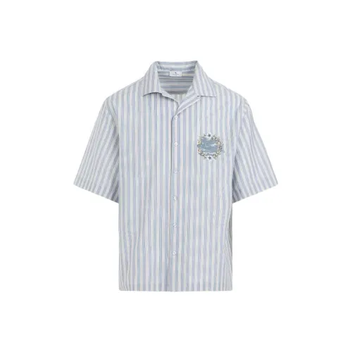 ETRO Мужские Синие Рубашки