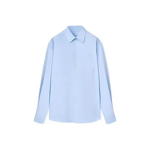 LOEWE FW22 Рубашка Мужская Светло-Синяя