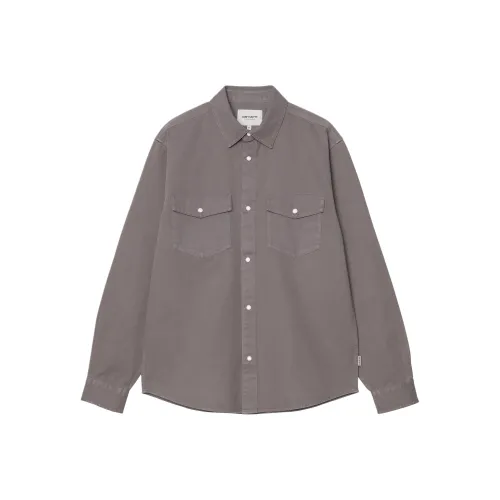 Carhartt WIP Темно-серые Мужские Рубашки