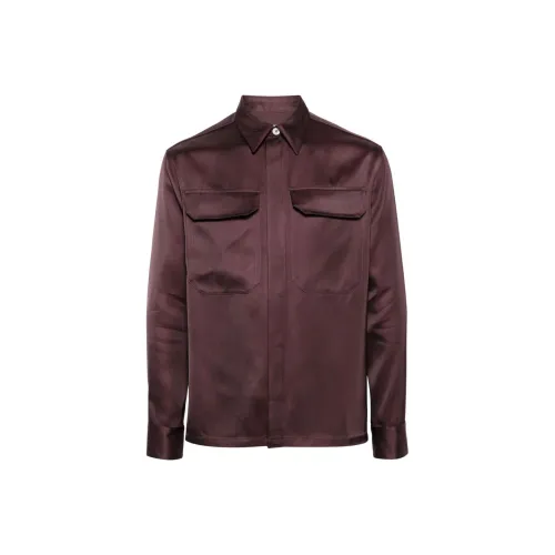 JIL SANDER SS24 Рубашка Унисекс Mulberry Ежевика Фиолетовый