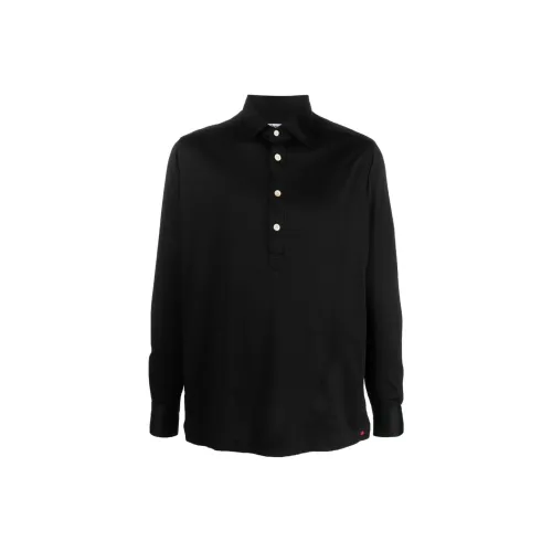 KITON Обсидиан Черный Мужская Поло