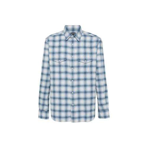 TOM FORD Blue Men's Shirts TOM FORD Синий Мужские Рубашки