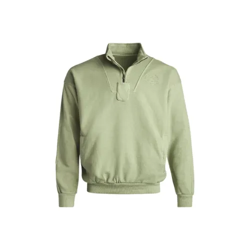 GYMSHARK Премиум Legacy 1 4 ZIP Толстовка Men's Natural Шалфейно-зеленый