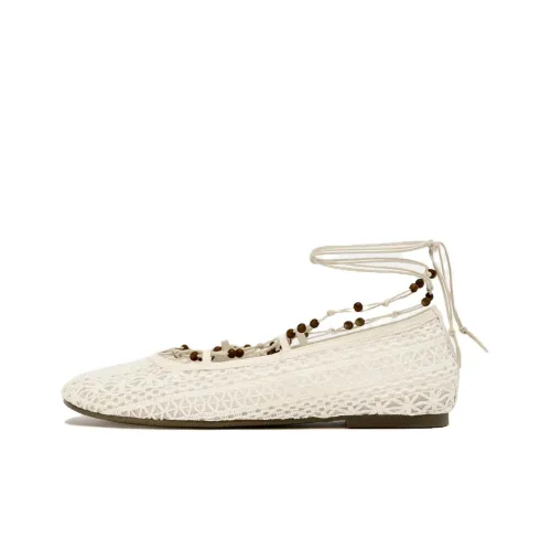 ZARA Туфли Mary Jane с плоской подошвой Женские Белые