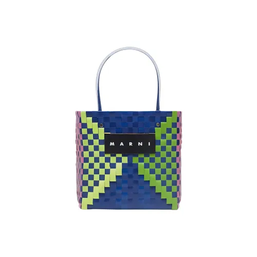 MARNI Basket Series Акриловый пластик Тоут Сумка Сумка для покупок Корзинка-сумка Сумка среднего размера Женская Синяя Зеленая Многоцветная