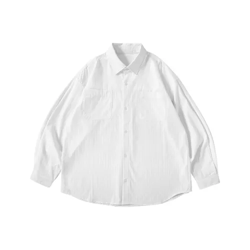 SeminP.ure Белый Темный Полосы Унисекс Рубашки