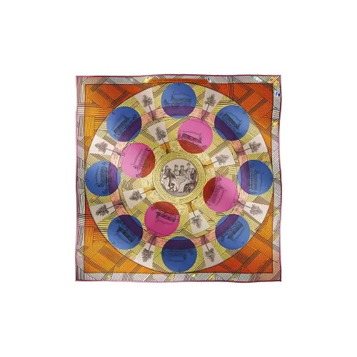 HERMES Шелковые шарфы для женщин многоцветные