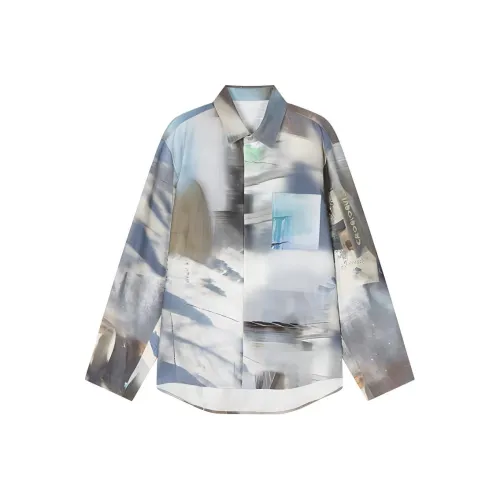 CROQUIS 465 Синий Оттенки Узор Мужская Рубашка