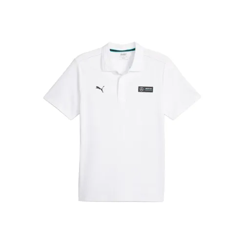 PUMA x Mercedes Benz Mercedes AMG Коллаборация PETRONAS Homme Поло Мужской Белый