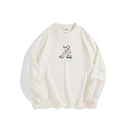 PEACEBIRD MEN Белый 1 Свободный крой Мужские Свитшоты