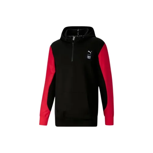 PUMA x FIRST MILE Четверть-застежка Тренировки Толстовка Толстовка Мужской Черный