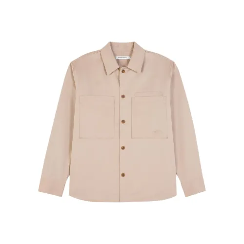 Maison Kitsune Рубашка Мужская Светлый Бежевый