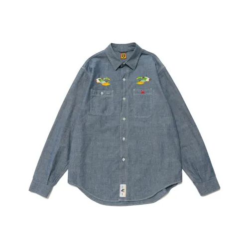 HUMAN MADE SS23 Синий Унисекс Рубашки