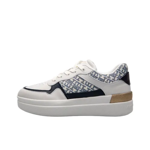 Tommy Hilfiger LUX COURT SNEAKER MONOGRAM Низкий Топ Повседневная Обувь Женская Синий Белый