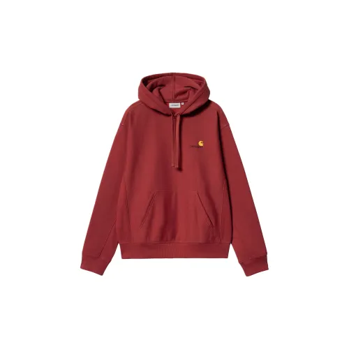Carhartt WIP SS24 С капюшоном American Script Sweat Свитшот Унисекс Красный