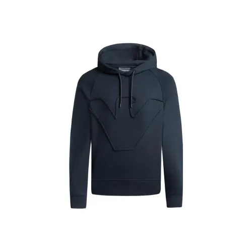 EMPORIO ARMANI FW23 Свитшот Мужской Темно-синий Синий