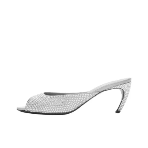 The Attico Слипоны 6,5 см Женские Серебряные