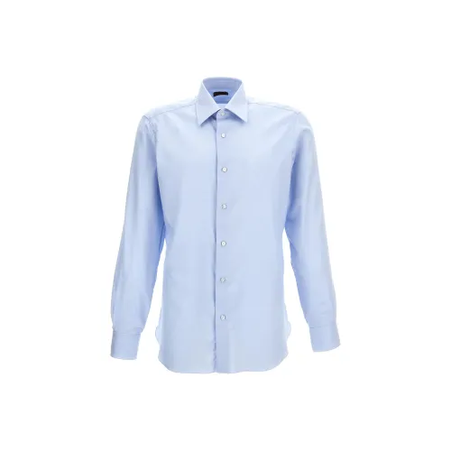 BARBA Светло-синие мужские рубашки