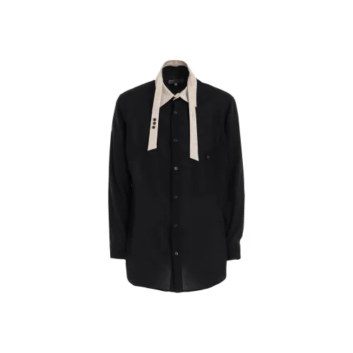 Yohji Yamamoto Мужские Черные Рубашки