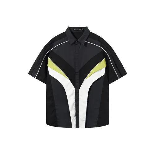 BLIND402 Чёрно-синяя унисекс рубашка